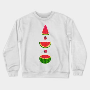 Watermelon and ladybugs Crewneck Sweatshirt